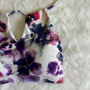 Athleta Watercolor Keyhole Halter Bikini Top Women's Size Small